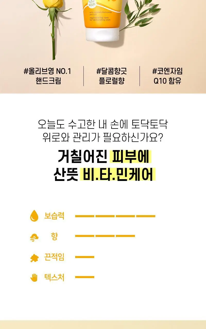 [선물추천] 카밀 기프트 세트 (핸드크림 2종+핸드워시300ml+비건립밤) 상세페이지 7